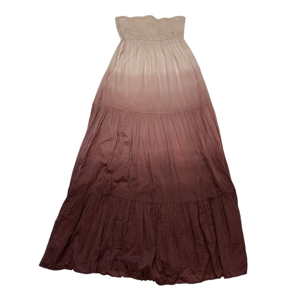 Mossimo Size Small Shades of Brown Ombre Long Maxi Dress Skirt Removable Straps - Picture 4 of 15